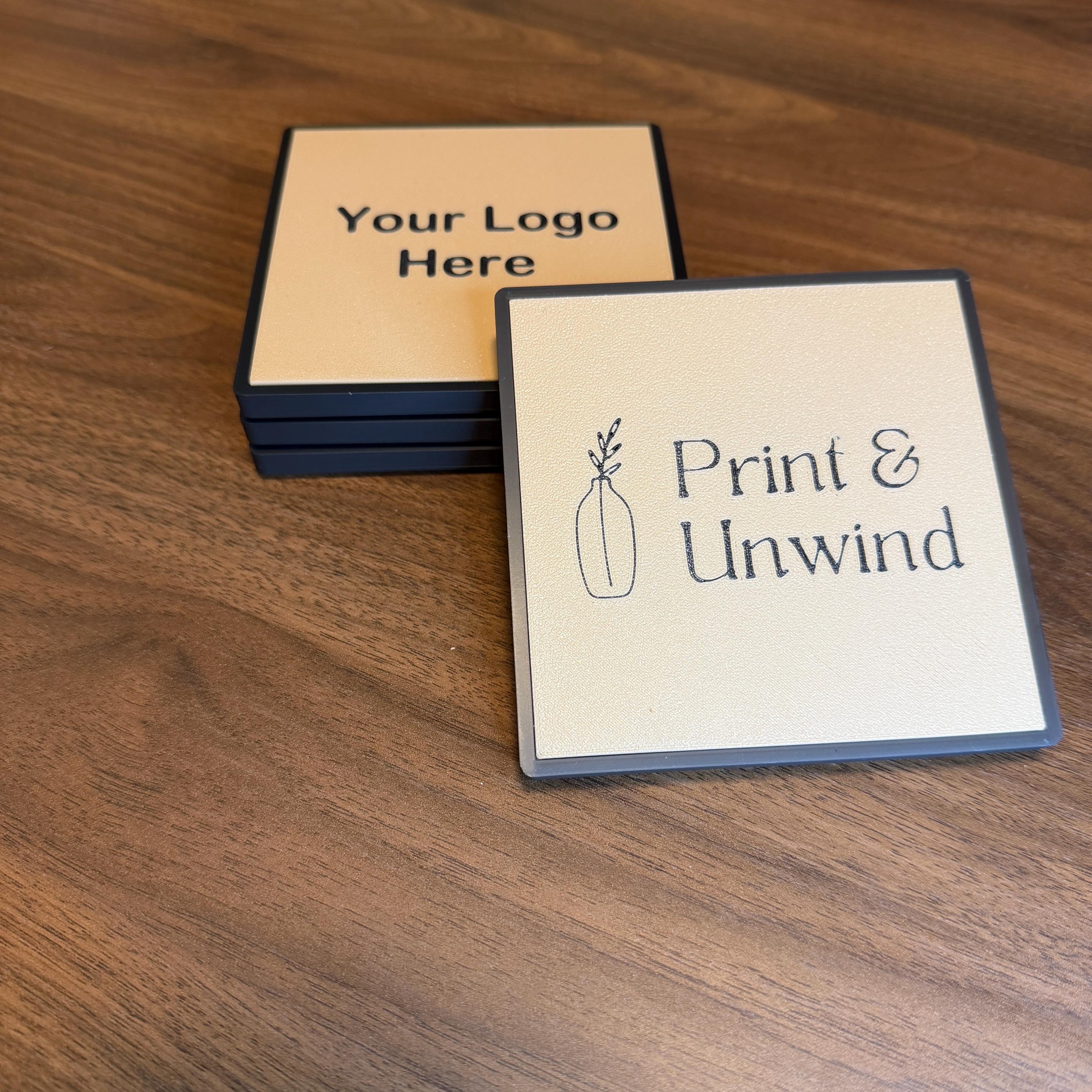Custom Logo Square Coaster – photo 2